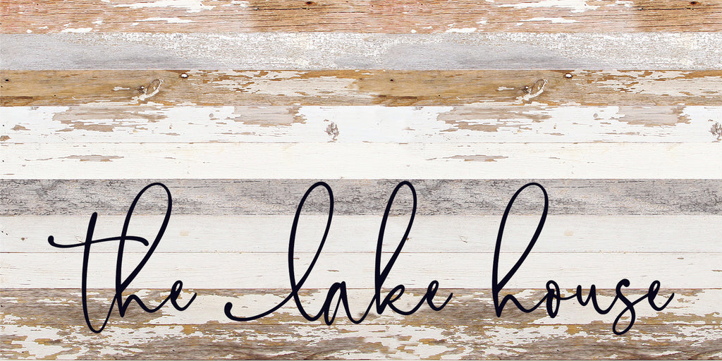 The lake house / 24"x12" Reclaimed Wood Sign
