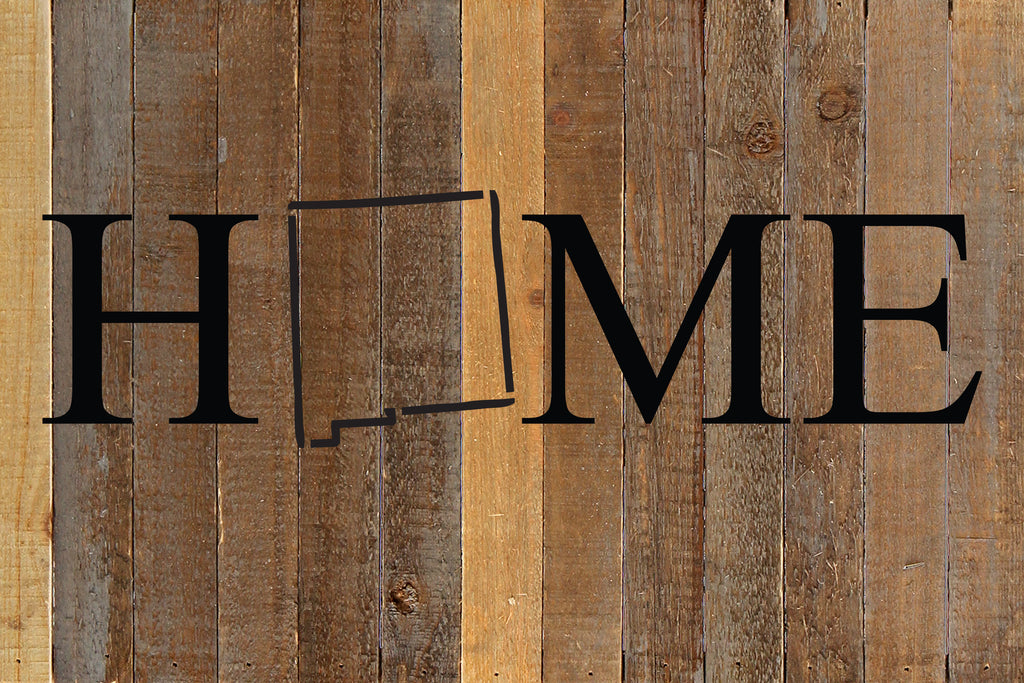 Home with [STATE] outline / 18x12 Reclaimed Wood Wall Art