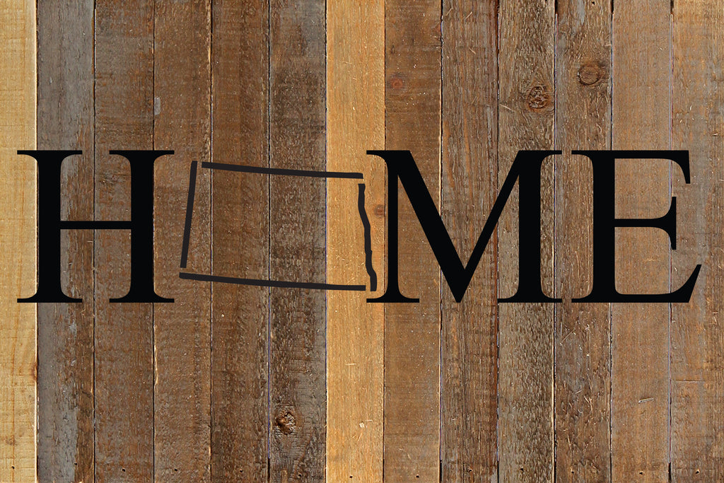 Home with [STATE] outline / 18x12 Reclaimed Wood Wall Art