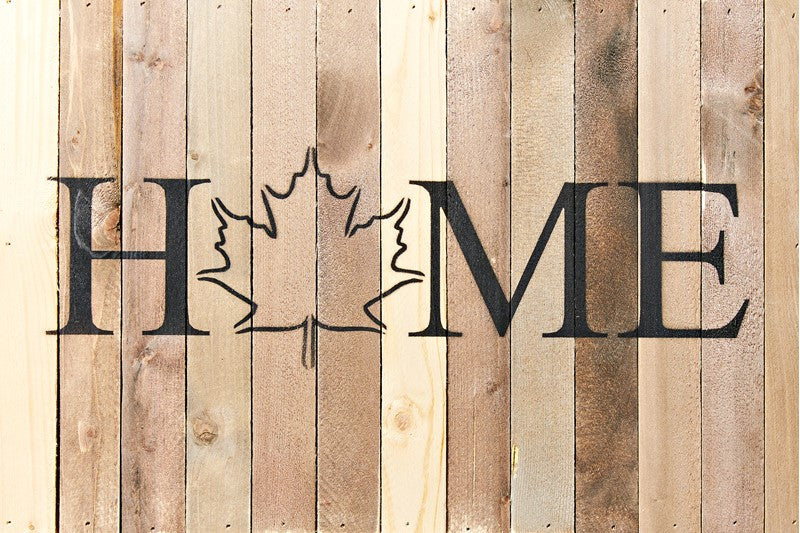 Home with [STATE] outline / 18x12 Reclaimed Wood Wall Art